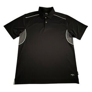 Callaway X Series Golf Polo Shirt Mens L Black Stretch Athletic Fit Performance